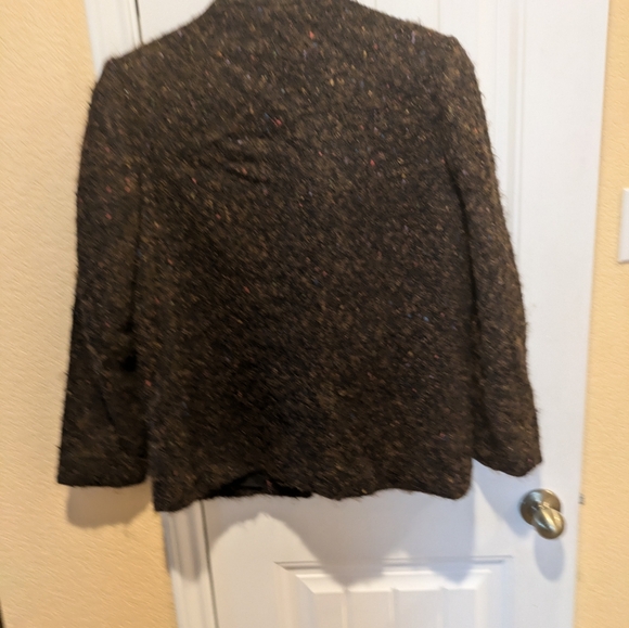 Bianca Brown Tweed Blazer Size 12 - Picture 9 of 16